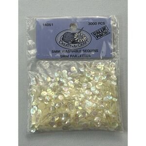 Vintage Create A Craft 5mm Sequins Crystal Iridescent 3000 PCS NOS USA